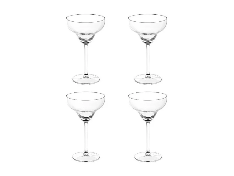 Lot de 4 Verres à Cocktails "Margarita" 30cl Transparent