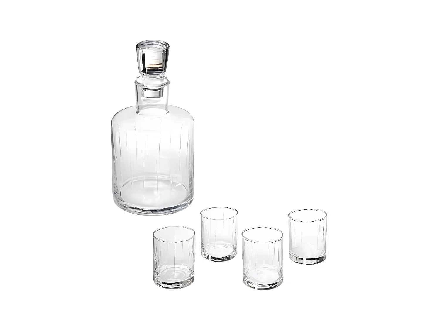 Coffret Whisky 5 Pièces "Petit Salon" 22cm Transparent