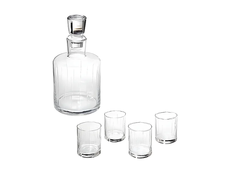 Coffret Whisky 5 Pièces "Petit Salon" 22cm Transparent