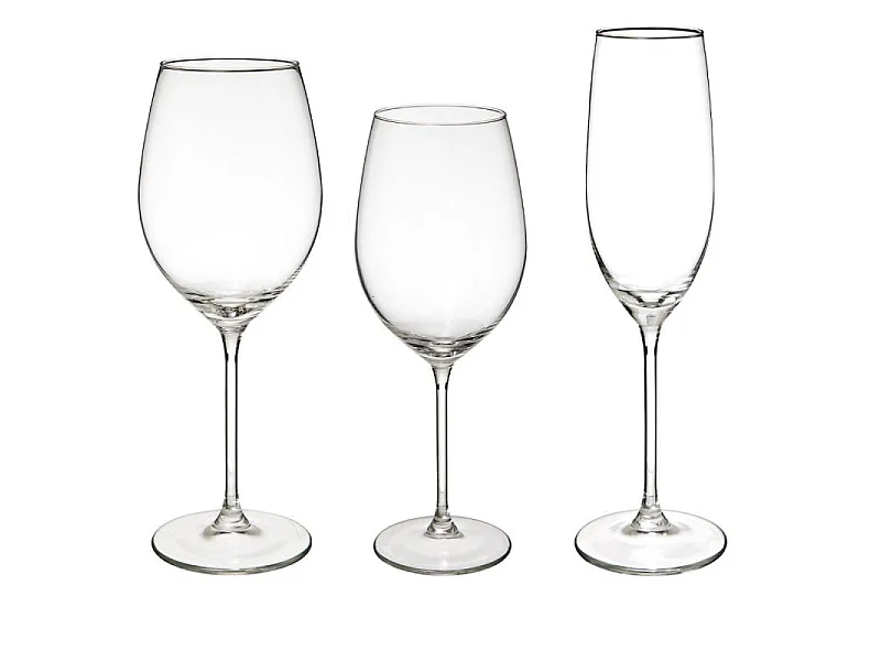 Lot de 18 Verres sur Pied "Lina" 23cm Transparent