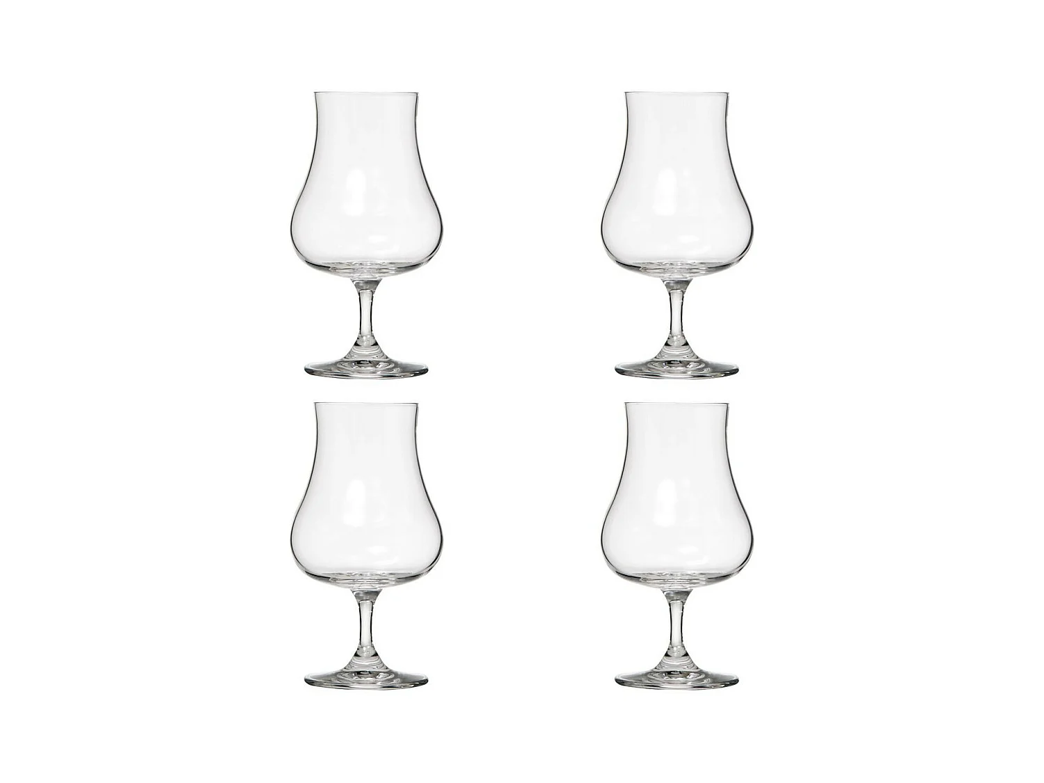 Lot de 4 Verres Design "Liqueur" 22cl Transparent
