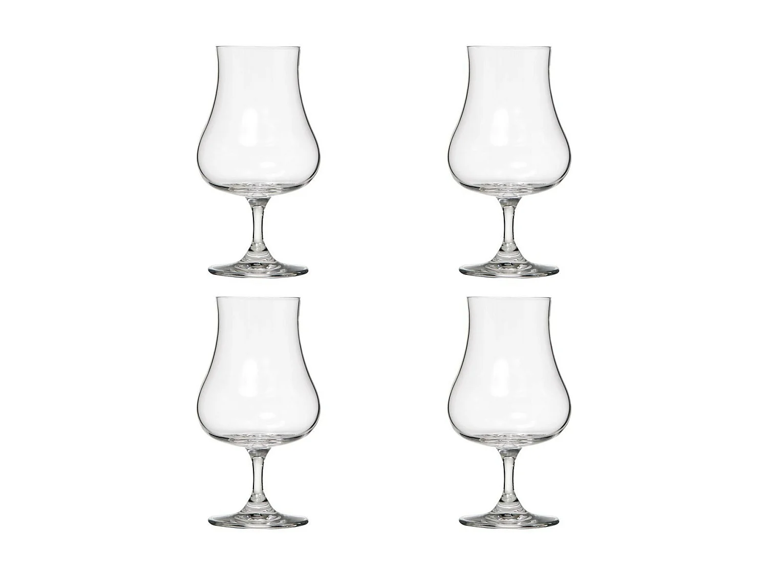 Lot de 4 Verres Design "Liqueur" 22cl Transparent