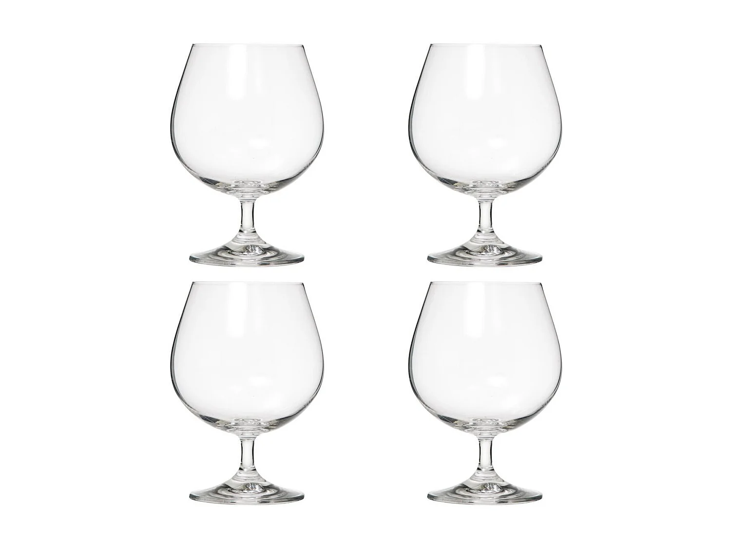 Lot de 4 Verres Design "Cognac" 40cl Transparent