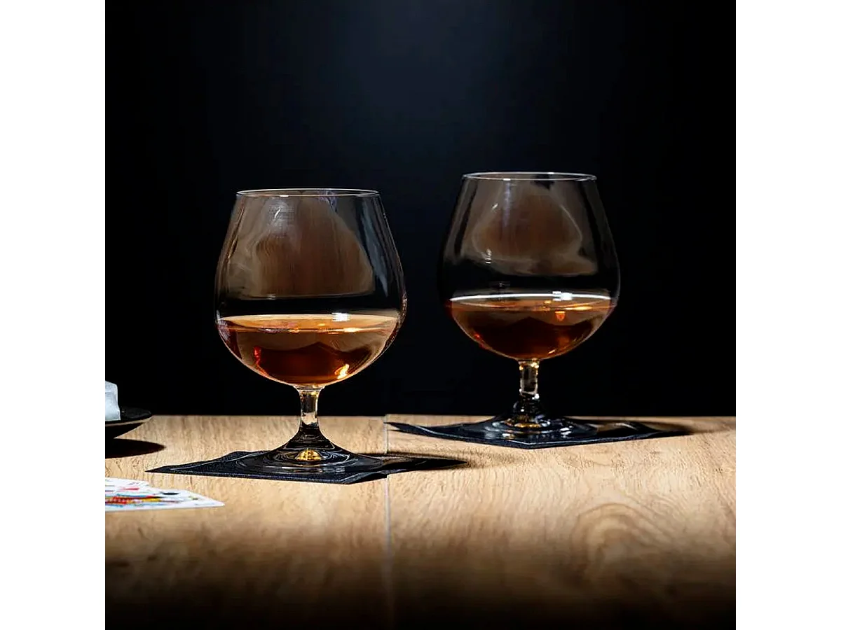 Lot de 4 Verres Design "Cognac" 40cl Transparent