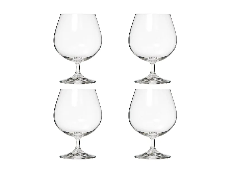 Lot de 4 Verres Design "Cognac" 40cl Transparent