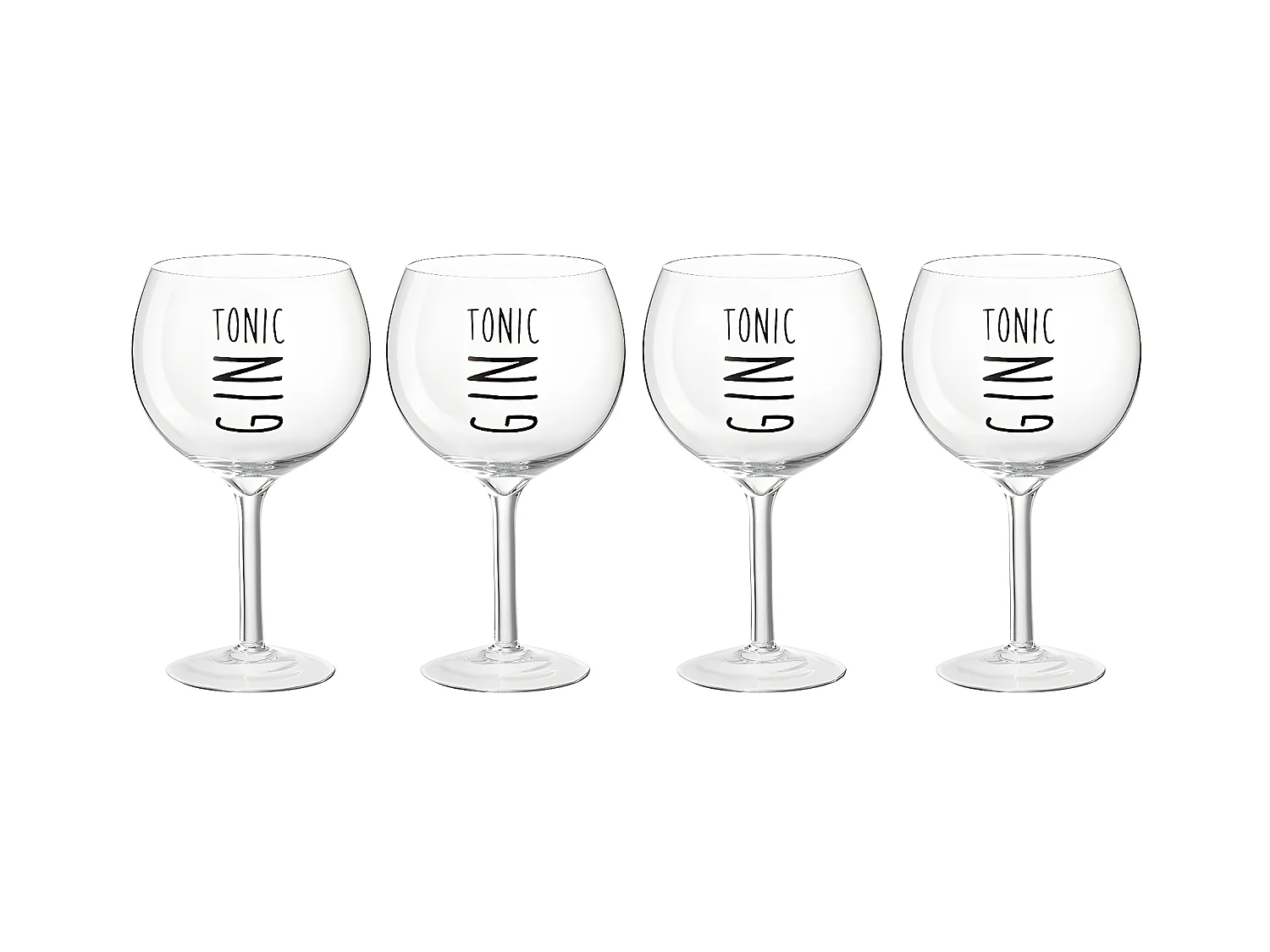Lot de 4 Verres à Gin "Apéro" 21cm Transparent
