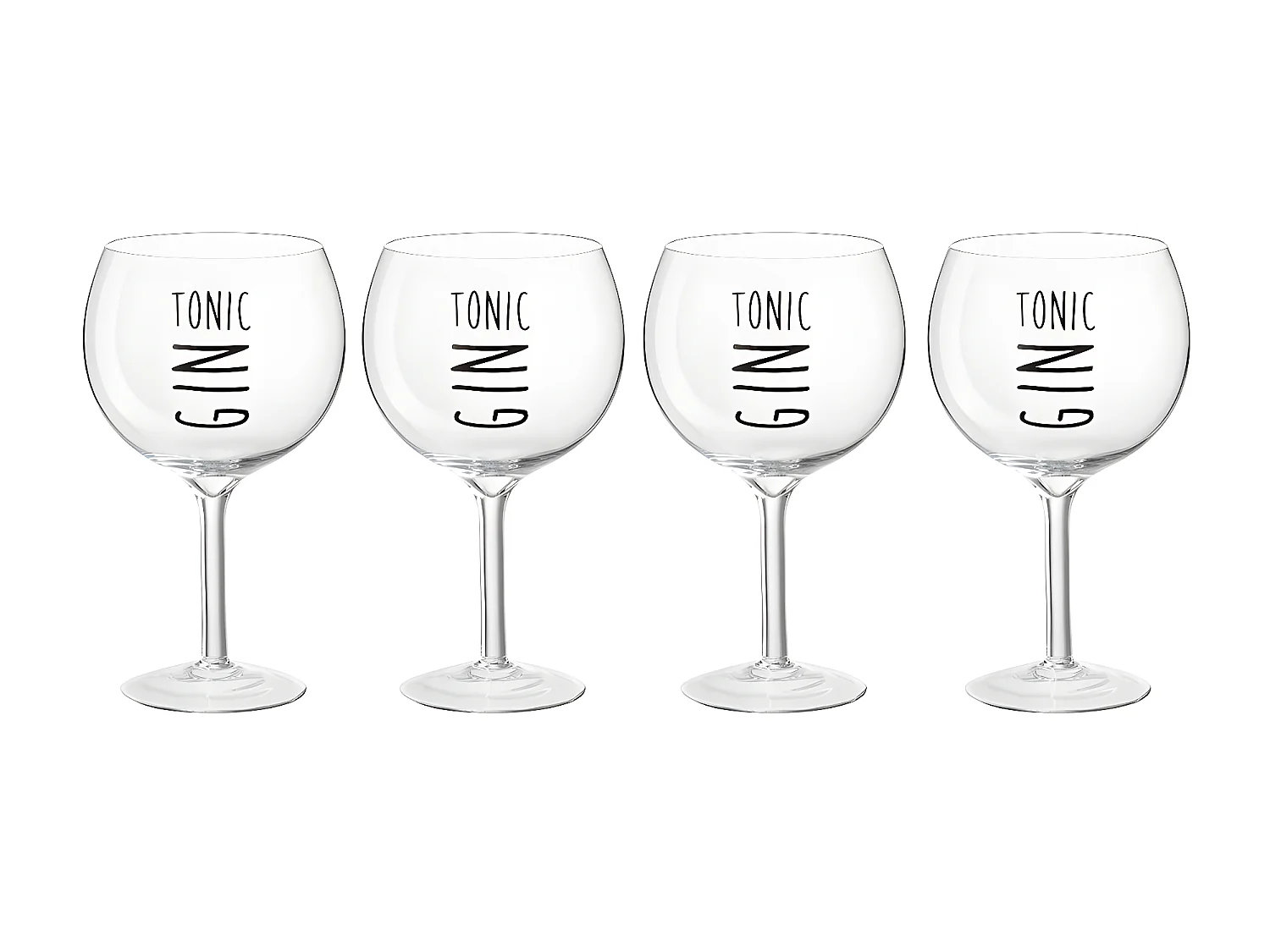 Lot de 4 Verres à Gin "Apéro" 21cm Transparent