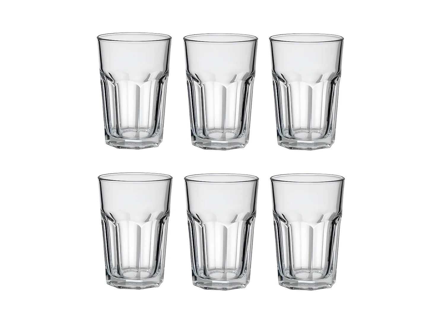 Lot de 6 Gobelets en Verre "Mojito" 36cl Transparent
