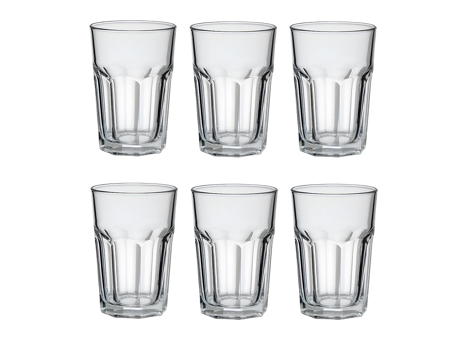 Lot de 6 Gobelets en Verre "Mojito" 36cl Transparent