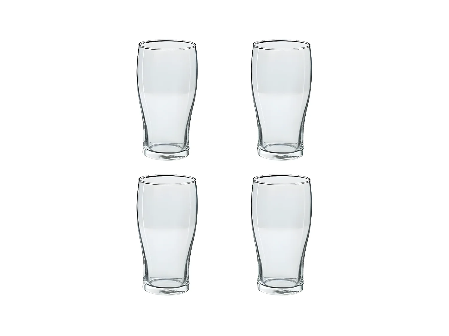 Lot de 4 Verres à Bière "Pinte" 57cl Transparent