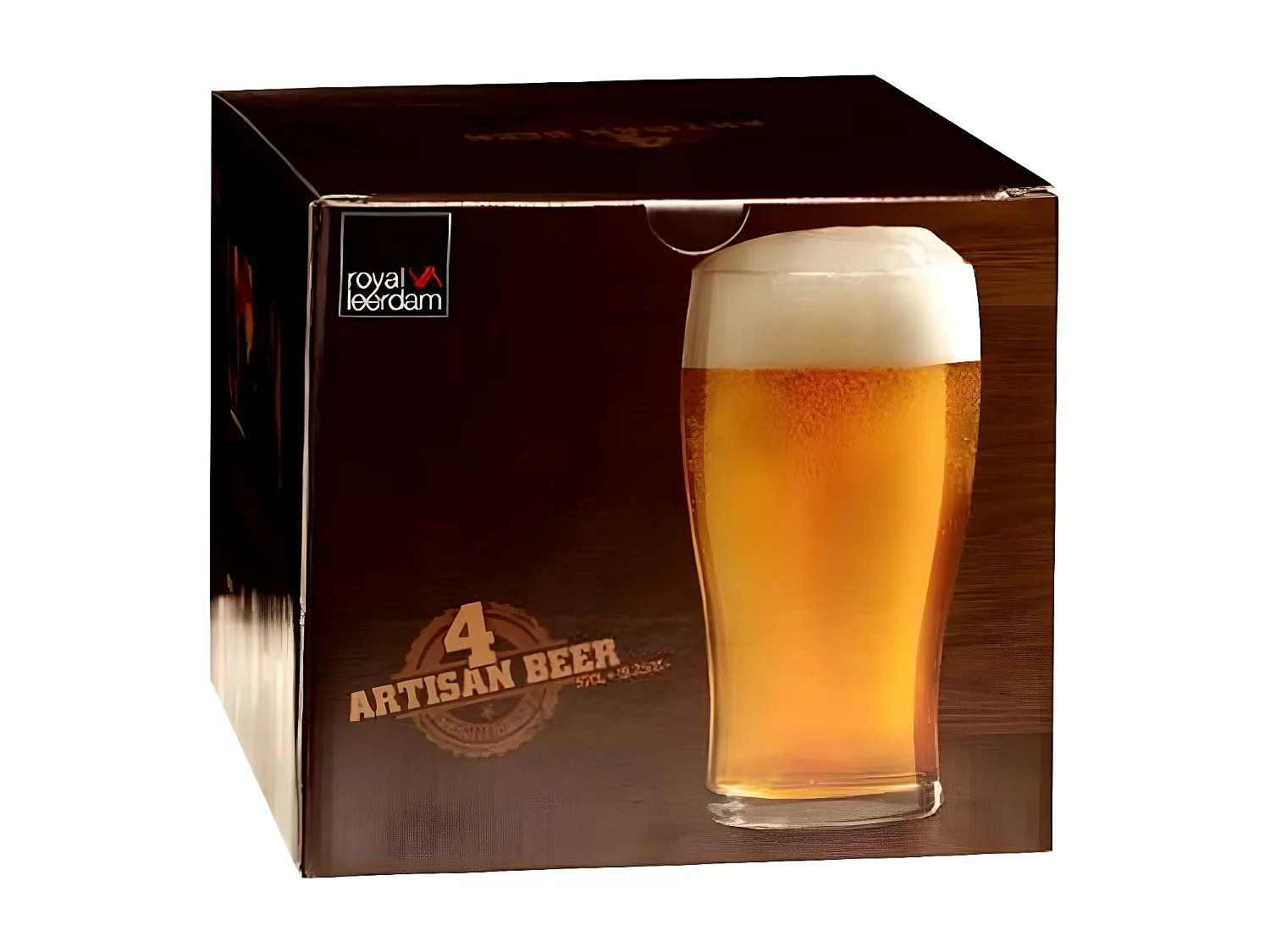 Lot de 4 Verres à Bière "Pinte" 57cl Transparent