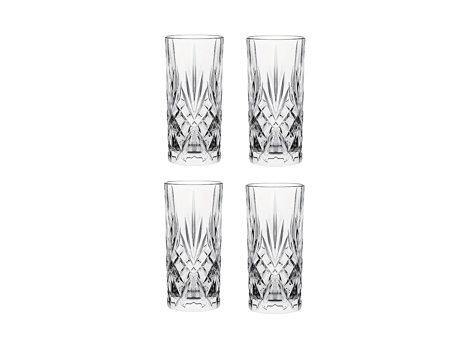 Lot de 4 Verres à Whisky "Timeless" 45cl Transparent