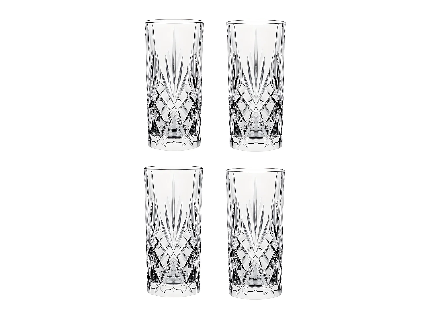 Lot de 4 Verres à Whisky "Timeless" 45cl Transparent