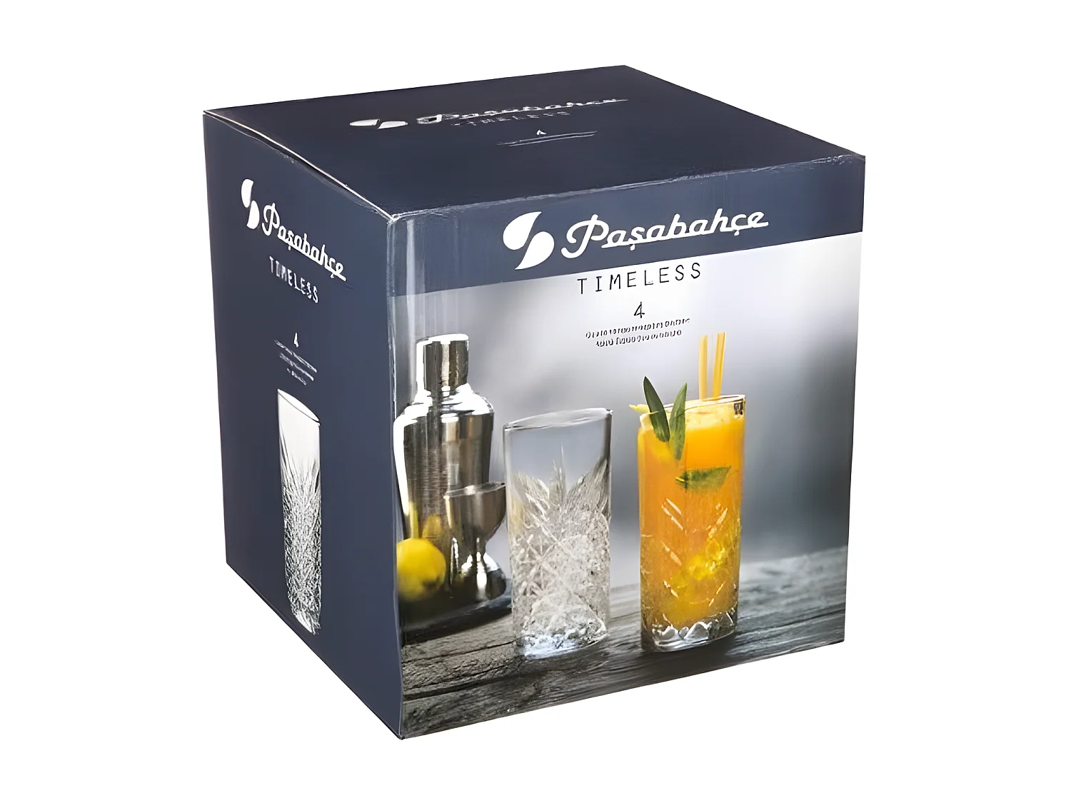 Lot de 4 Verres à Whisky "Timeless" 45cl Transparent