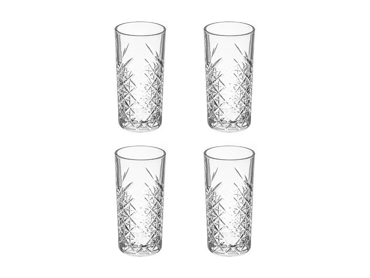 Lot de 4 Verres à Whisky "Timeless" 45cl Transparent