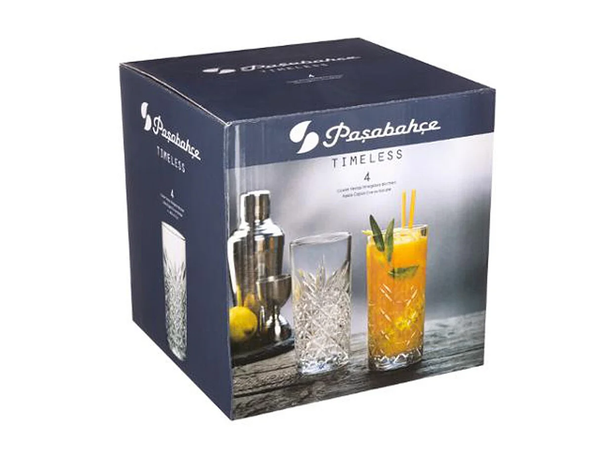 Lot de 4 Verres à Whisky "Timeless" 45cl Transparent