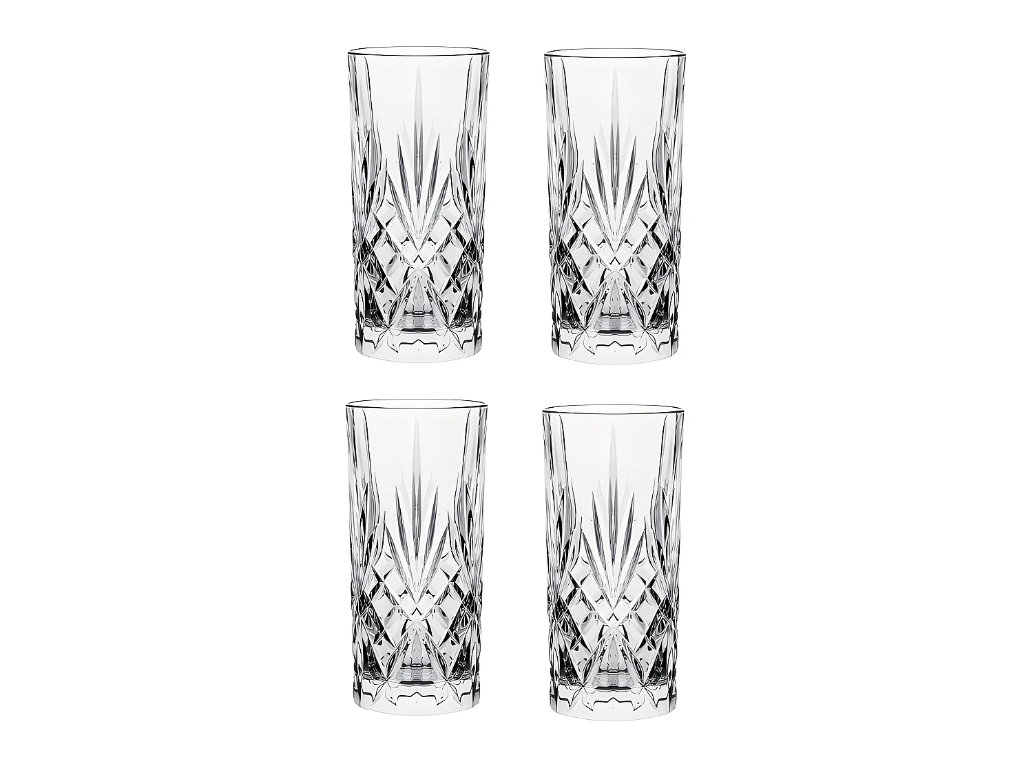 Lot de 4 Verres à Whisky "Timeless" 45cl Transparent