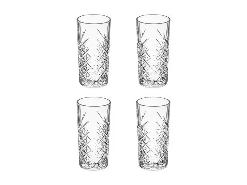Lot de 4 Verres à Whisky "Timeless" 45cl Transparent