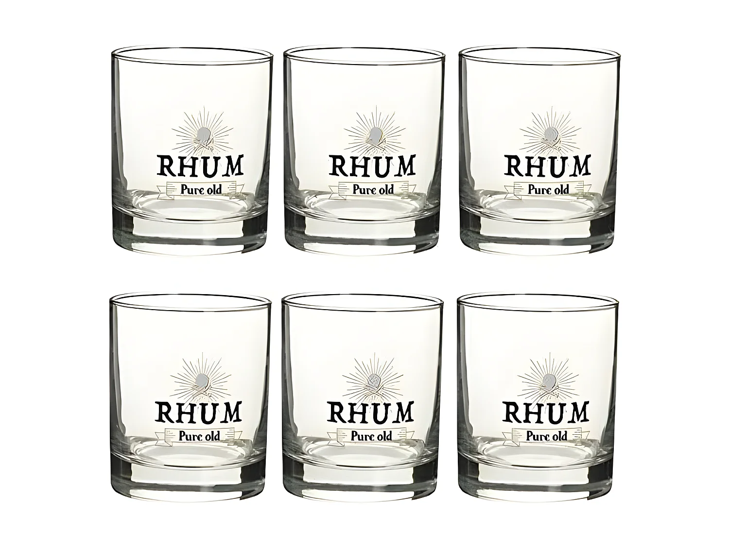 Lot de 6 Verres à Rhum "Blend" 30cl Transparent