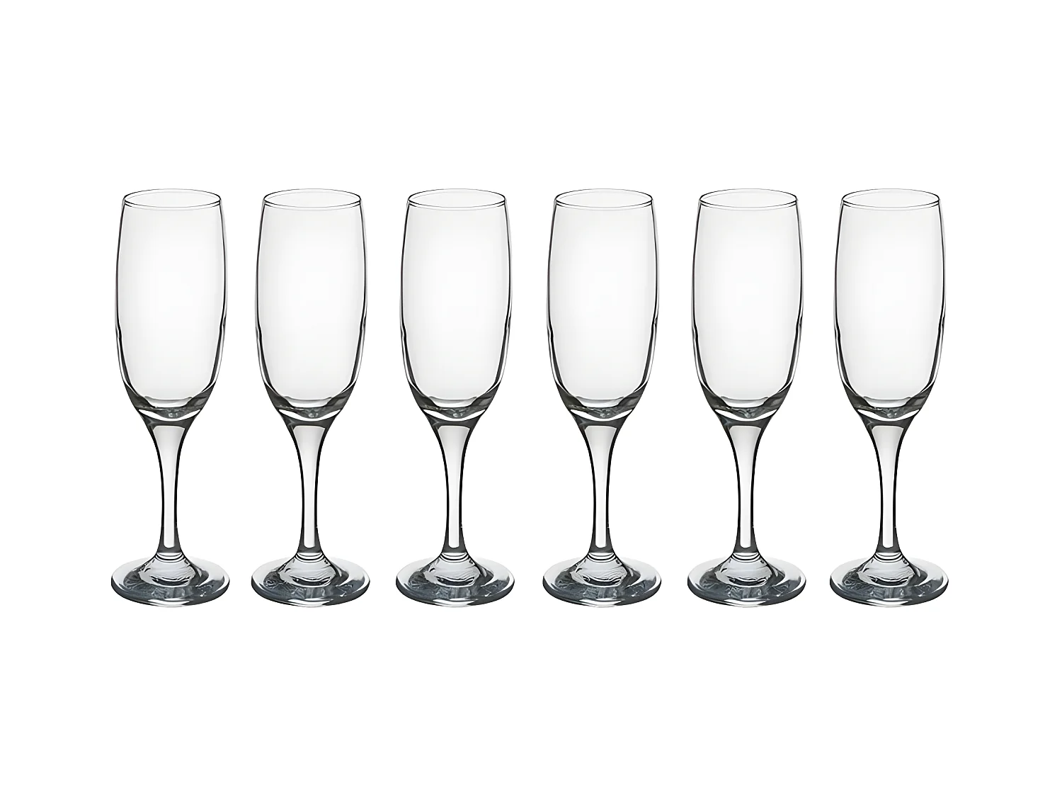 Lot de 6 Flûtes à Champagne "Paola" 21cl Transparent