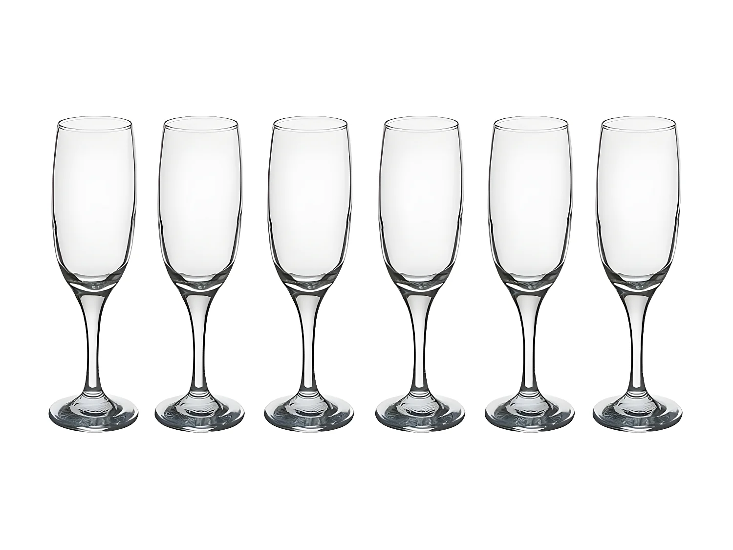 Lot de 6 Flûtes à Champagne "Paola" 21cl Transparent