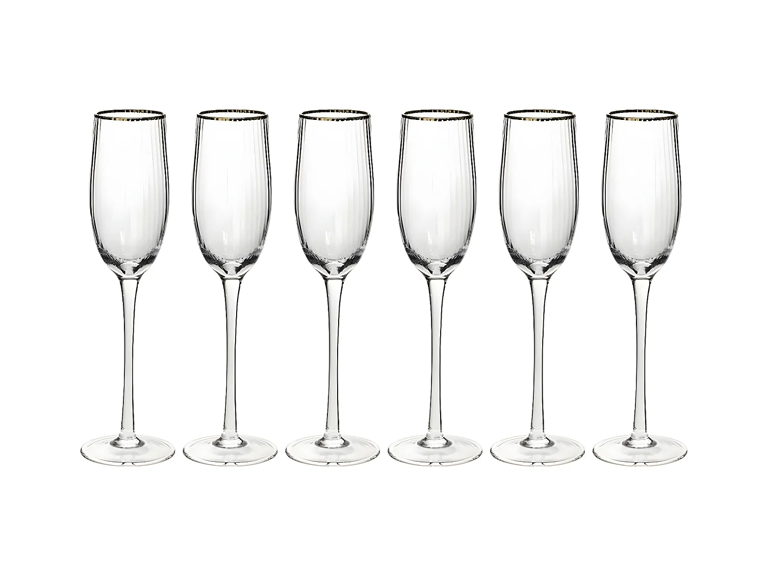 Lot de 6 Flûtes de Champagne "Merveilleux" 21cl Transparent