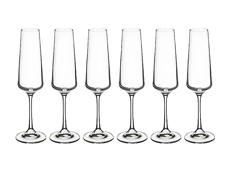 Lot de 6 Flûtes à Champagne "Selenga II" 16cl Transparent