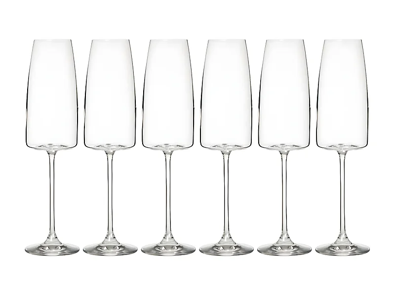 Lot de 6 Flûtes à Champagne "Angara" 34cl Transparent