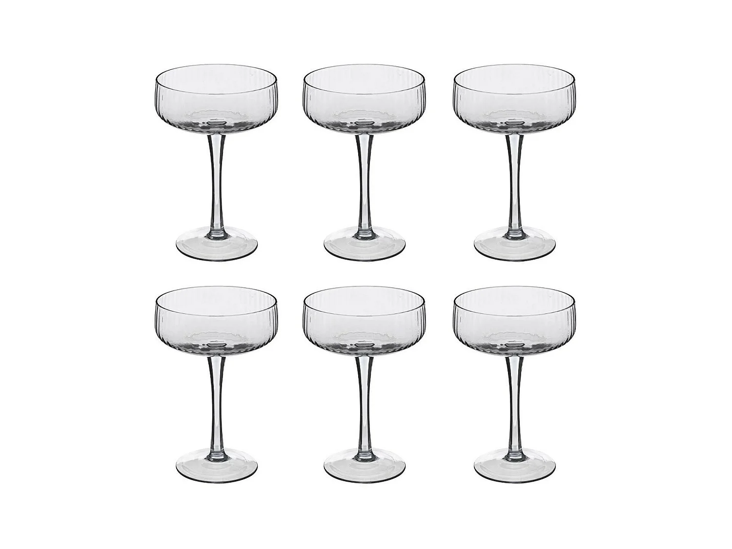 Lot de 6 Coupes à Champagne "Midnight Garden" 25cl Transparent