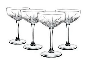 Lot de 4 Coupes de Champagne "Timeless" 25cl Transparent