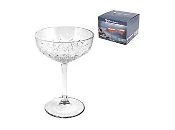 Lot de 4 Coupes de Champagne "Timeless" 25cl Transparent