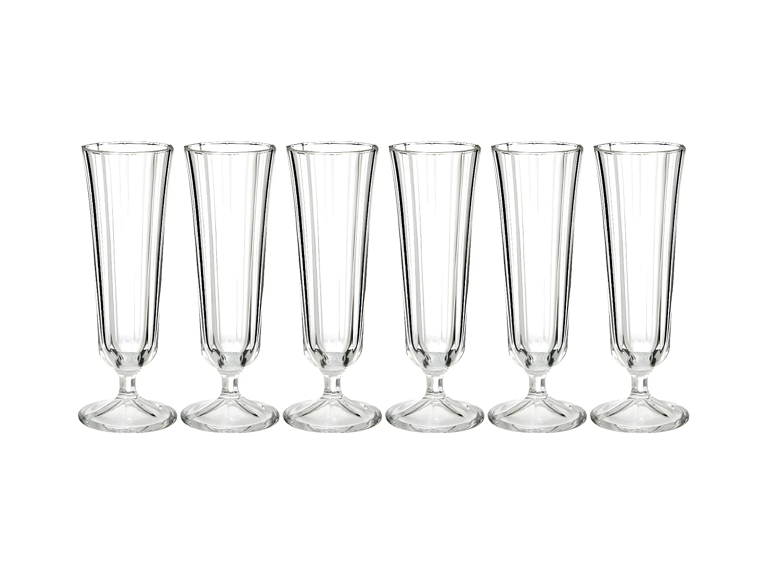 Lot de 6 Flûtes de Champagne "Julia" 13cl Transparent