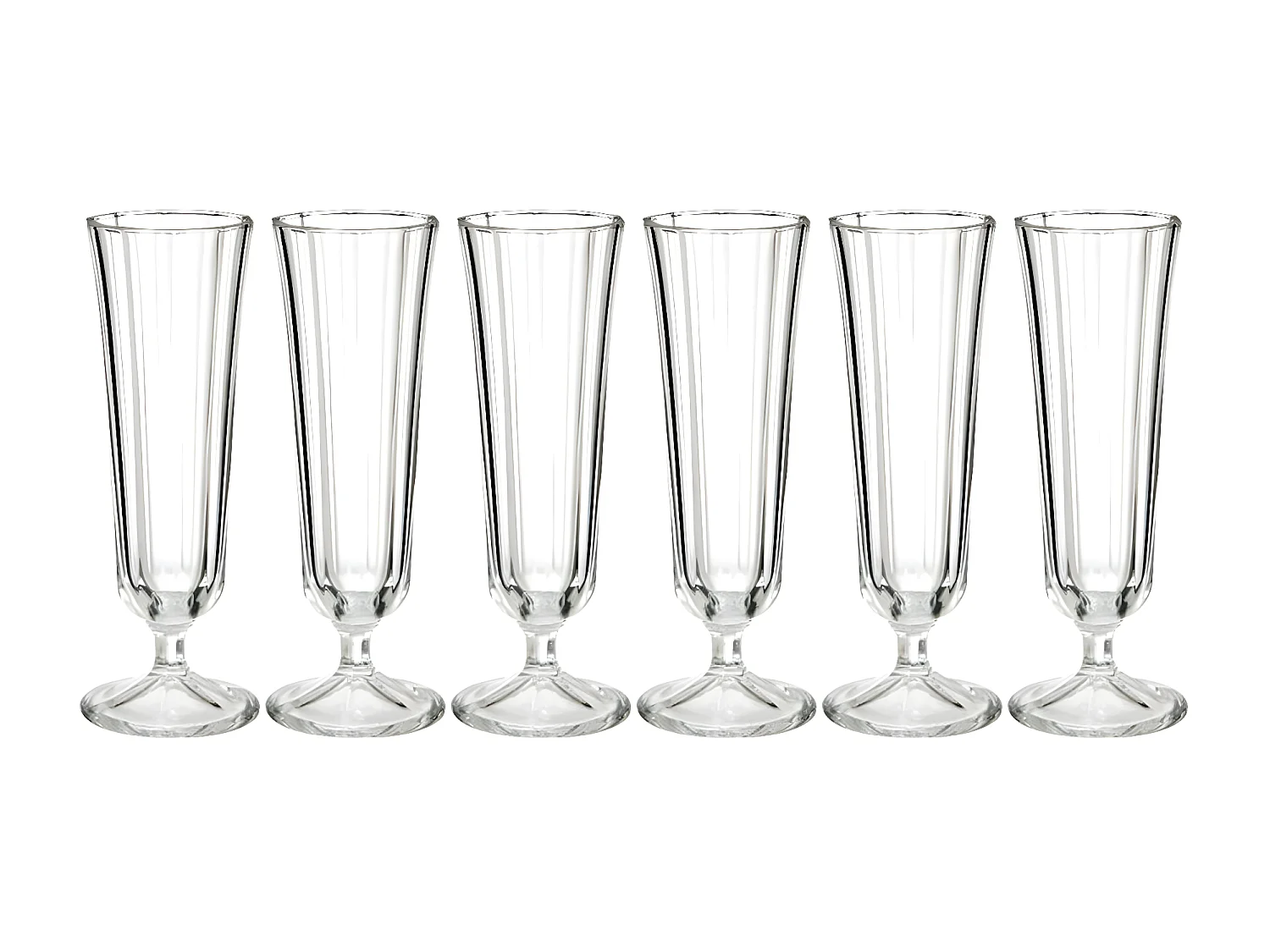 Lot de 6 Flûtes de Champagne "Julia" 13cl Transparent