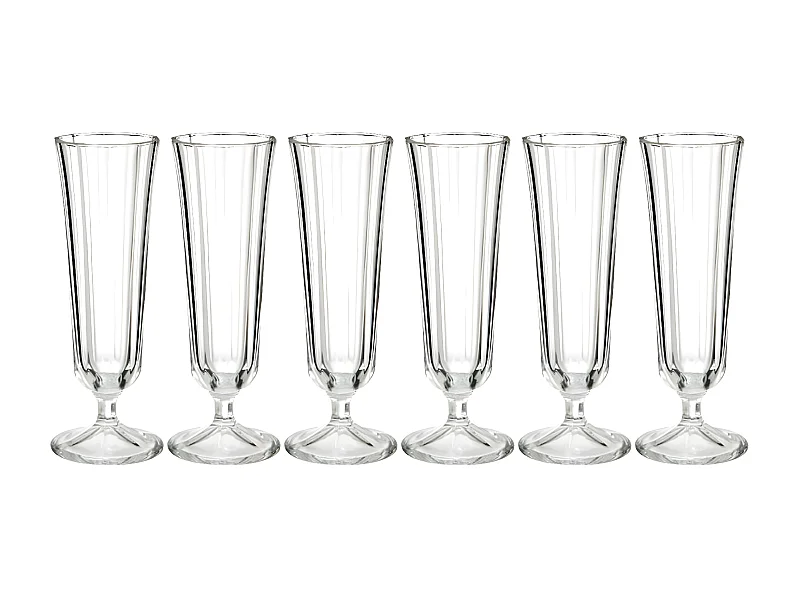 Lot de 6 Flûtes de Champagne "Julia" 13cl Transparent