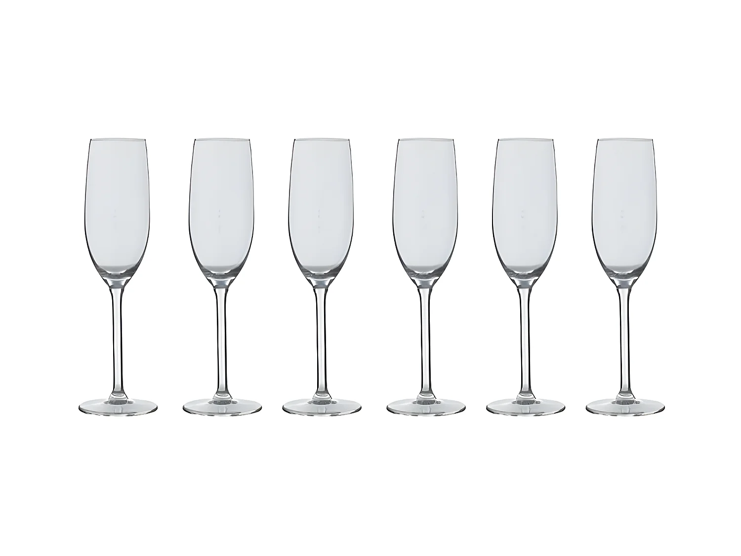 Lot de 6 Flûtes à Champagne "Orpea" 16cl Transparent