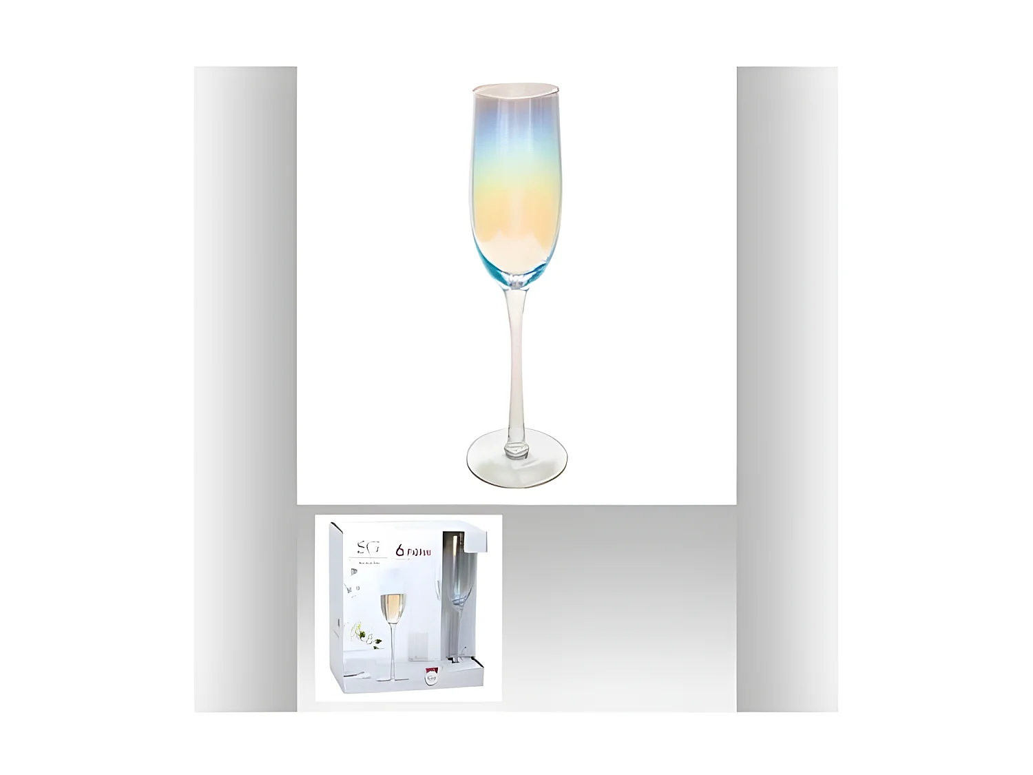 Lot de 6 Flûtes à Champagne "Fantasy" 21cl Transparent