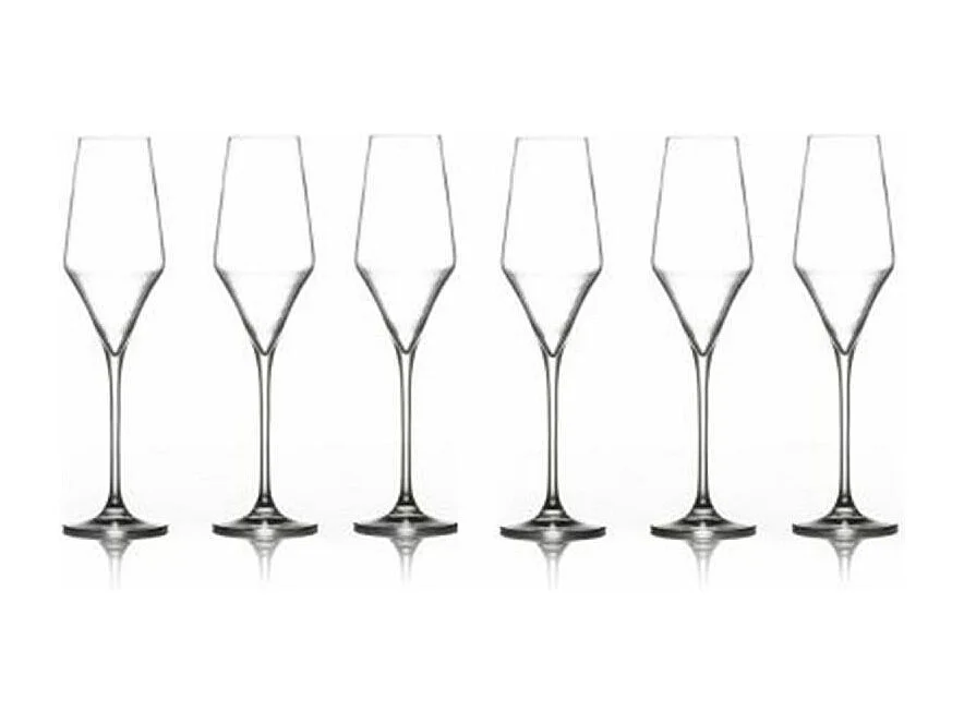 Lot de 6 Flûtes à Champagne "Clarillo" 22cl Transparent