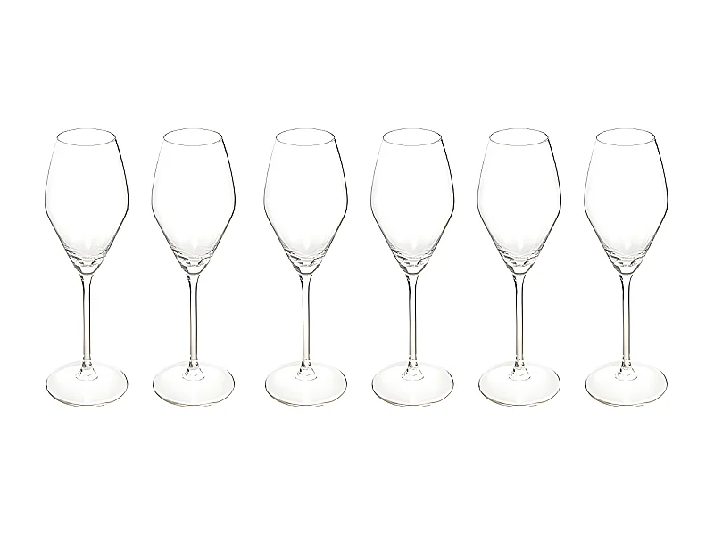 Lot de 6 Flûtes à Champagne "Silvia" 21cl Transparent