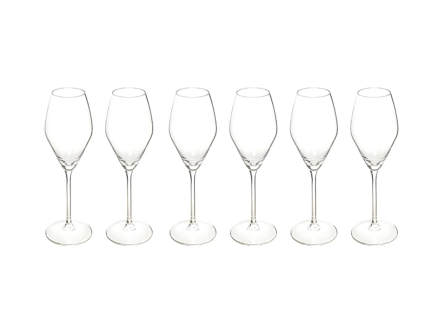 Lot de 6 Flûtes à Champagne "Silvia" 21cl Transparent