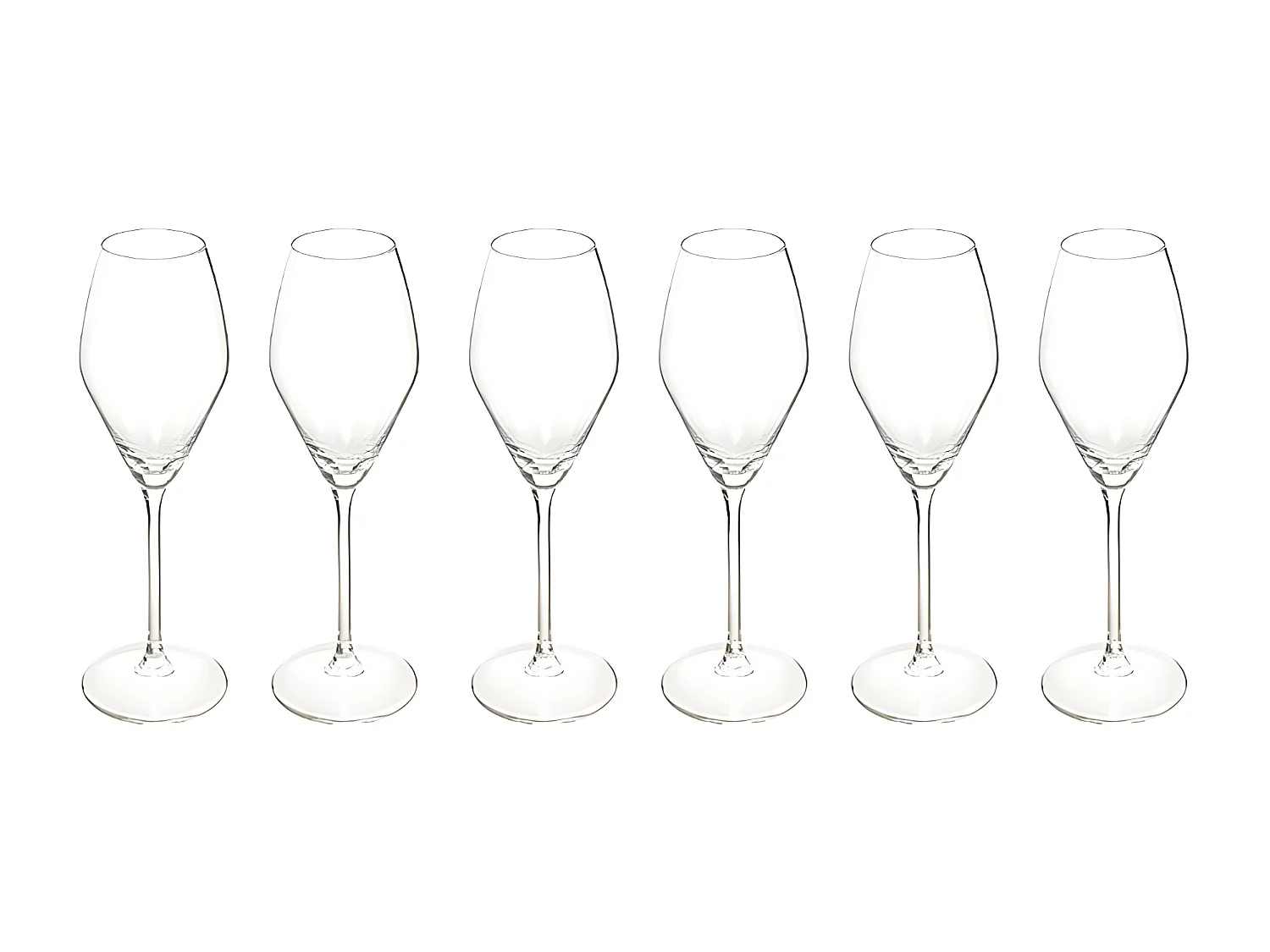 Lot de 6 Flûtes à Champagne "Silvia" 21cl Transparent