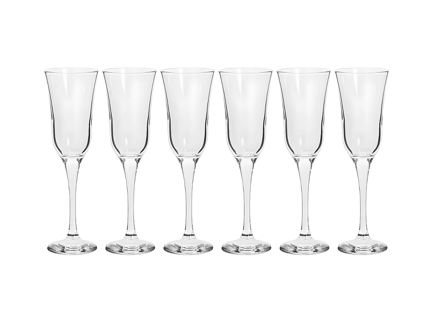 Lot de 6 Flûtes à Champagne "Ornella" 19cl Transparent