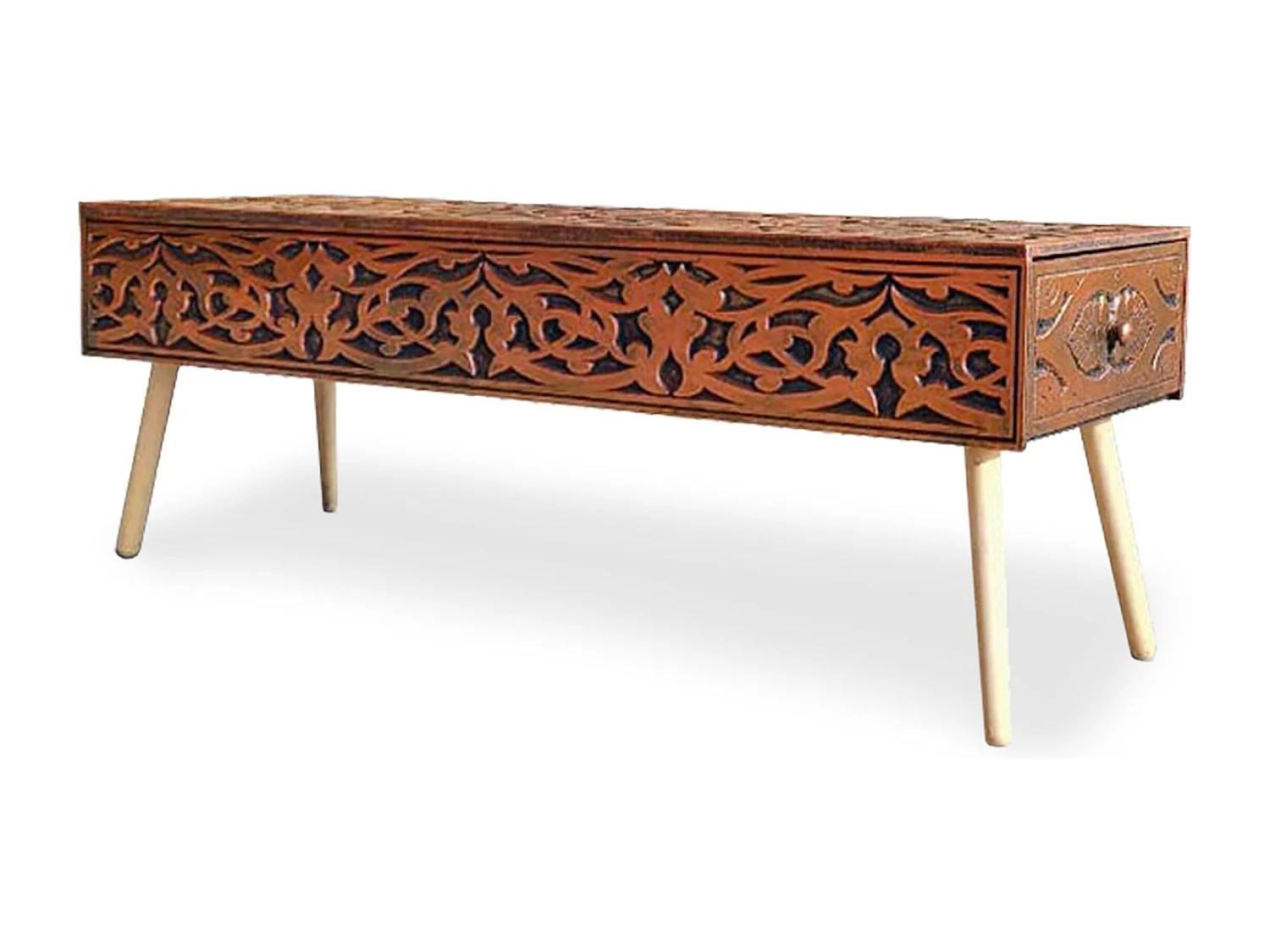 Banc 2 Tiroirs Design "Jodipa" 140cm Cuivre