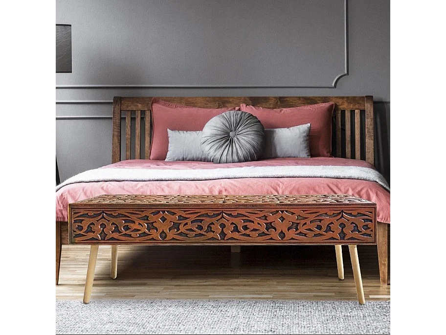 Banc 2 Tiroirs Design "Jodipa" 140cm Cuivre