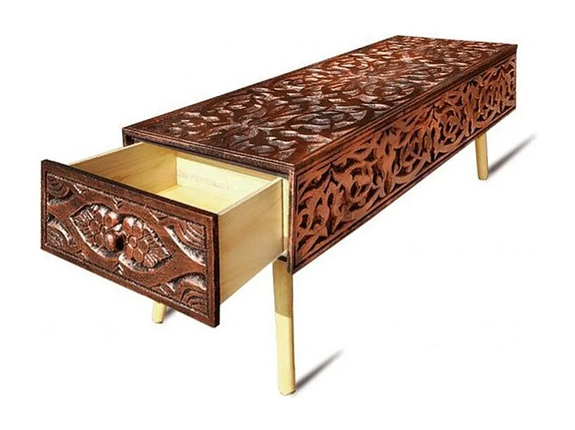 Banc 2 Tiroirs Design "Jodipa" 140cm Cuivre