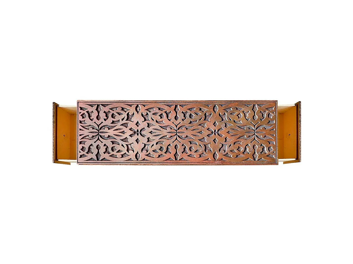Banc 2 Tiroirs Design "Jodipa" 140cm Cuivre