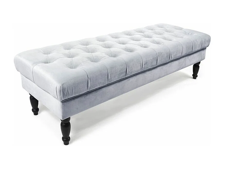 Banquette velours vintage capitonnée avec boutons - 45 coloris au choix