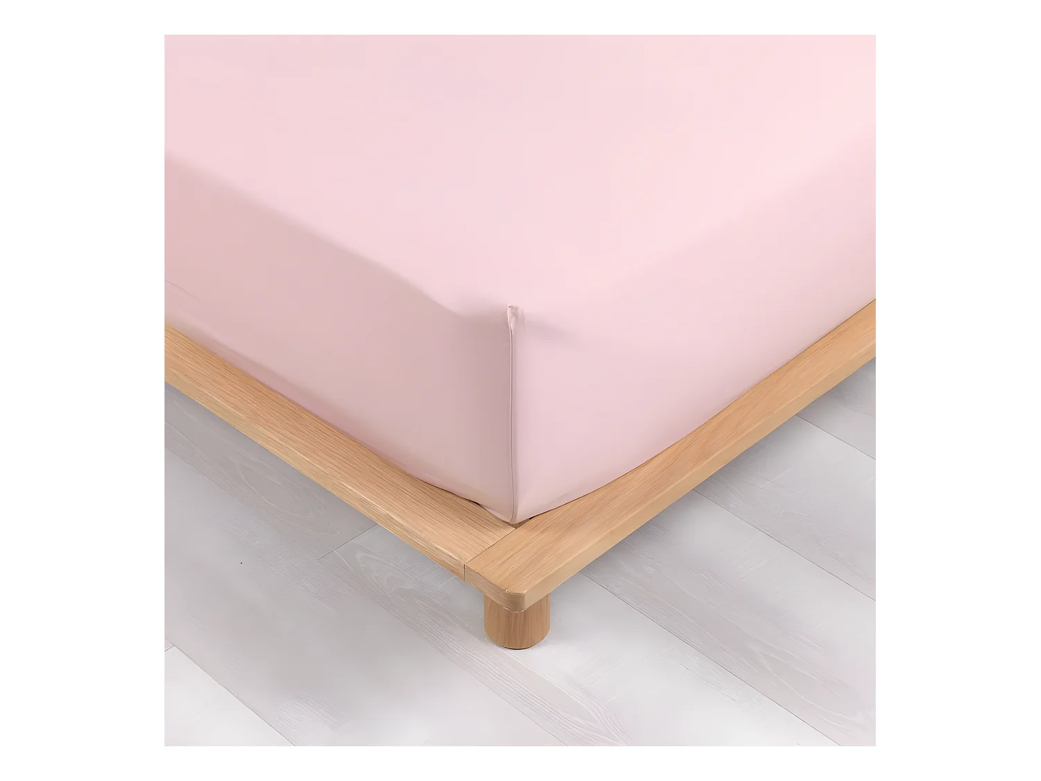 Drap Housse "Percaline" 180x200cm Rose