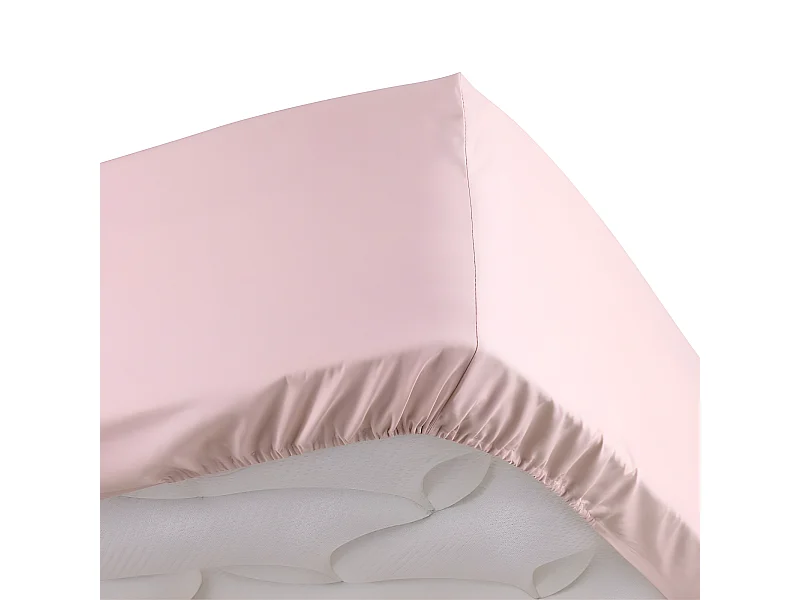 Drap Housse "Percaline" 180x200cm Rose
