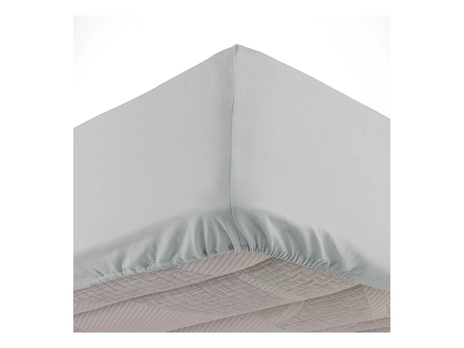 Drap Housse en Coton "Biolina" 180x200cm Gris