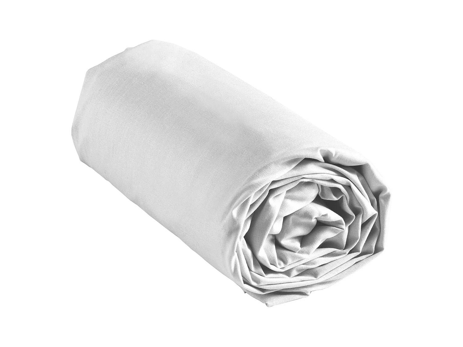 Drap Housse en Coton "Linette" 160x200cm Blanc